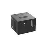 GABINETE PANZONE DE MONTAJE EN PARED, DE 19IN, PUERTA CON VENTANA DE SEGURIDAD, 9 UR, 635MM DE PROFUNDIDAD, COLOR NEGRO