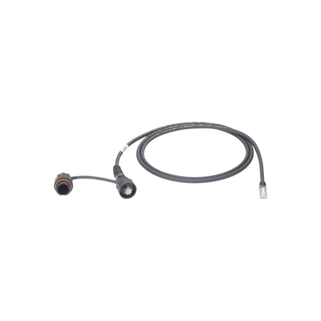 PATCH CORD CAT6A INDUSTRIALNET, BLINDADO S/FTP, CON PLUG INDUSTRIAL Y TAPA EN UN EXTREMO, 1 METRO (3.28 PIES)