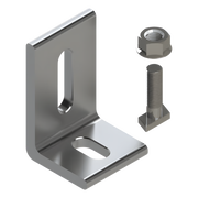 HERRAJE EN L / L FOOT / FIJACIÓN AL SUELO / ALUMINIO SERIE 6000 / ACERO INOXIDABLE / COMPATIBLE CON N RAIL 4.72 / TECHOS PLANOS E INCLINADOS