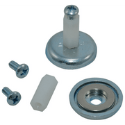 KIT DE MONTAJE MAGNÉTICO PARA ENCLOSURES METÁLICOS / IMÁN DE ALEACIÓN DE ZINC / FUERZA MÁXIMA 26 LB / DIÁMETRO COPA 23.8 MM / INCLUYE HARDWARE DE MONTAJE / SIN NECESIDAD DE TALADRAR / COMPATIBLE CON FUENTES DE POD