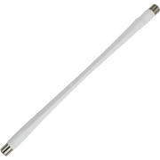 JUMPER COAXIAL DELGADO COLOR BLANCO DE 25.4 CENTIMETROS (10 PULGADAS) DE LONGITUD Y CONECTORES F HEMBRA EN AMBOS EXTREMOS. 75 OHM DE IMPEDANCIA.