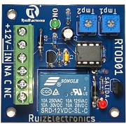 TARJETA TEMPORIZADORA RTOD01 / RETARDO 0-60 SEGUNDOS / DURACIÓN 0-60 SEGUNDOS / ALIMENTACIÓN 12VDC / SALIDA RELEVADOR NA-NC-C / INDICADORES LED