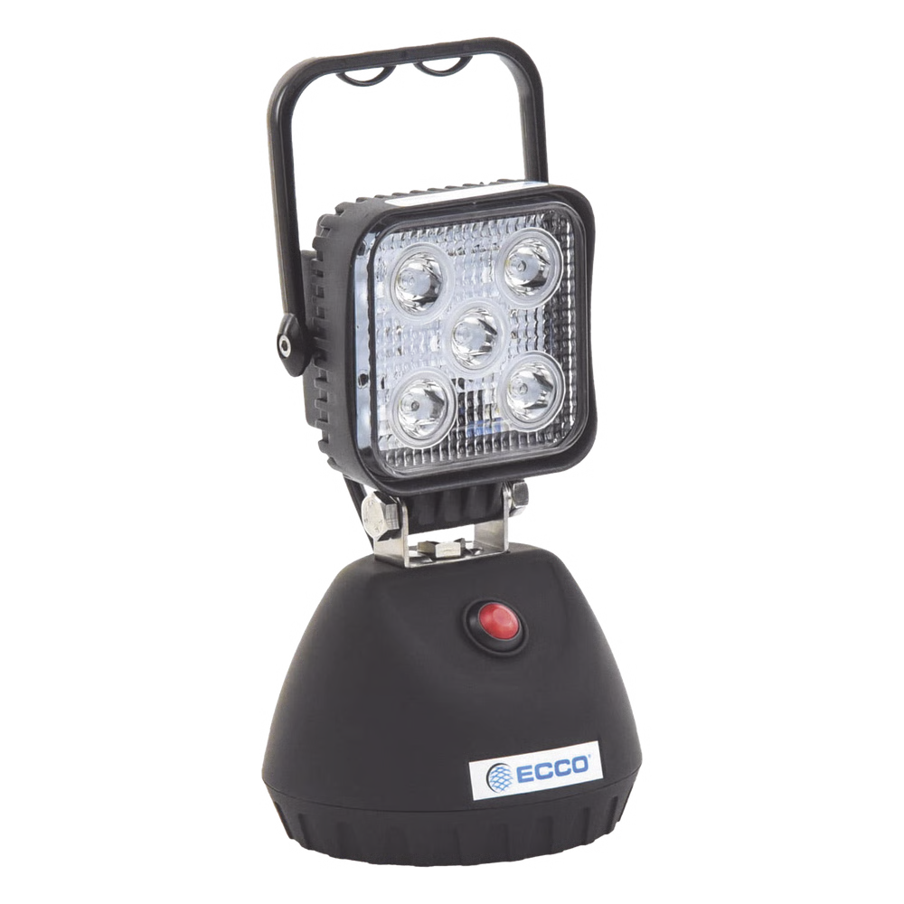 LUZ DE TRABAJO RECARGABLE DE 5 LED, 650 LUMENES, COLOR NEGRO, BASE MAGNETICA