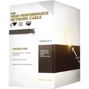 CABLE CAT6+ CALIBRE 23, UTP, INTEMPERIE CON GEL DOBLE CHAQUETA, ETL, UL, COLOR NEGRO DE 305 METROS (1000 PIES), PARA CLIMAS EXTREMOS