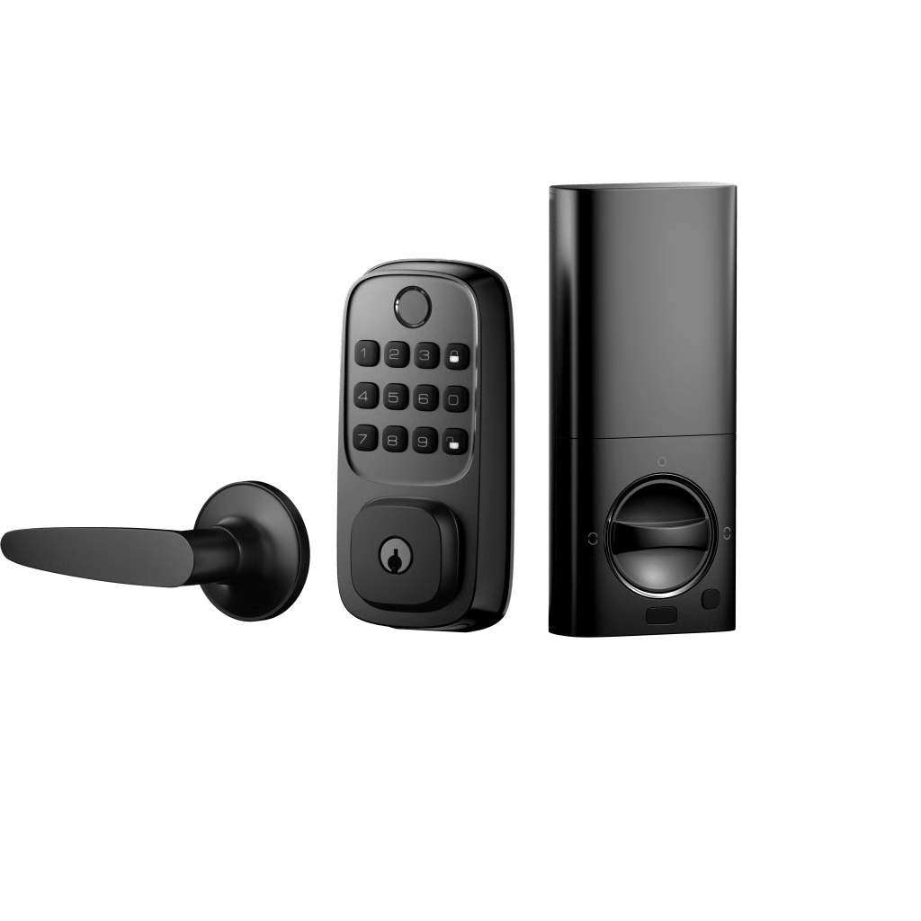 CERRADURA INTELIGENTE WIFI / ESCÁNER DE HUELLAS DACTILARES / TECLADO NUMÉRICO / CONTROL POR APP / 8 BATERÍAS AA / BLOQUEO MANUAL Y AUTOMÁTICO / COMPATIBLE CON PUERTAS 35-55 MM