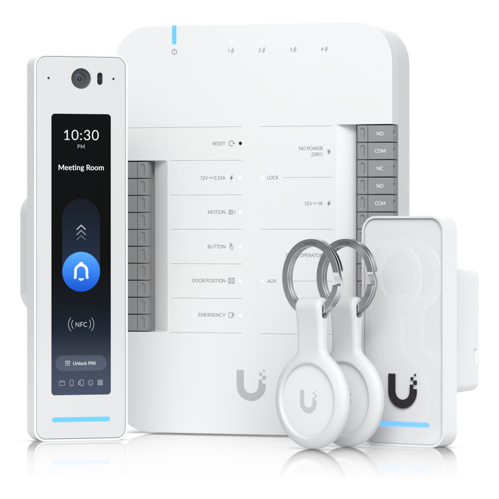KIT DE CONTROL DE ACCESO G3 PARA 1 PUERTA, INCLUYE DOOR HUB, G3 READER PRO Y LECTOR DE SALIDA, COMPATIBLE CON TOUCH PASS, INCLUYE 2 KEYFOBS