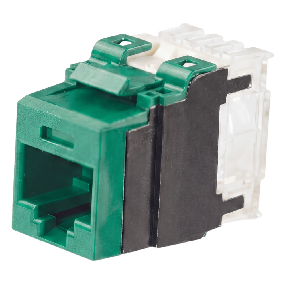 JACK KEYSTONE / CAT 6A / 500 MHZ / 110 IMPACTO / UTP / VERDE / T568A-B [NK6X88MGR]