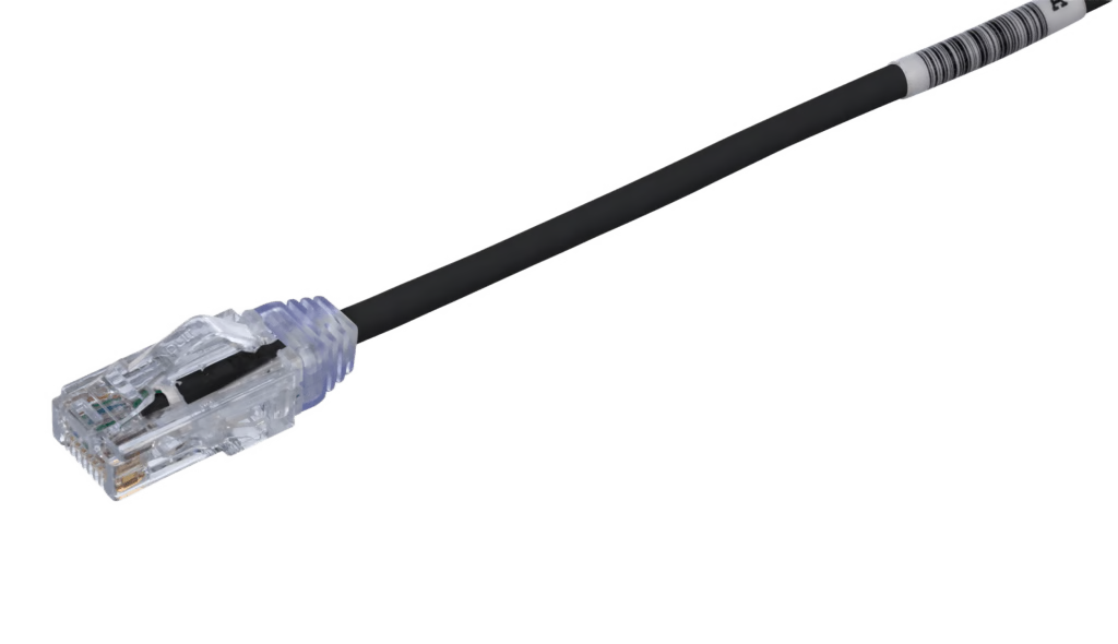 CABLE DE PARCHEO TX6, UTP CAT6, DIAMETRO REDUCIDO (28AWG), COLOR NEGRO, 16.76 METROS (55 PIES)