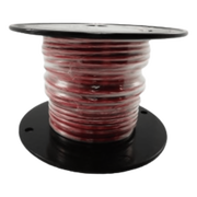 CABLE MARINO PRIMARIO COLOR ROJO CALIBRE 10 AWG / 100 PIES / PVC RETARDANTE DE LLAMA ROJO / COBRE ESTAÑADO CLASE K / 600V / 105°C SECO 75°C HÚMEDO / CUMPLE UL 1015 UL 1028 UL 1230 UL 1231