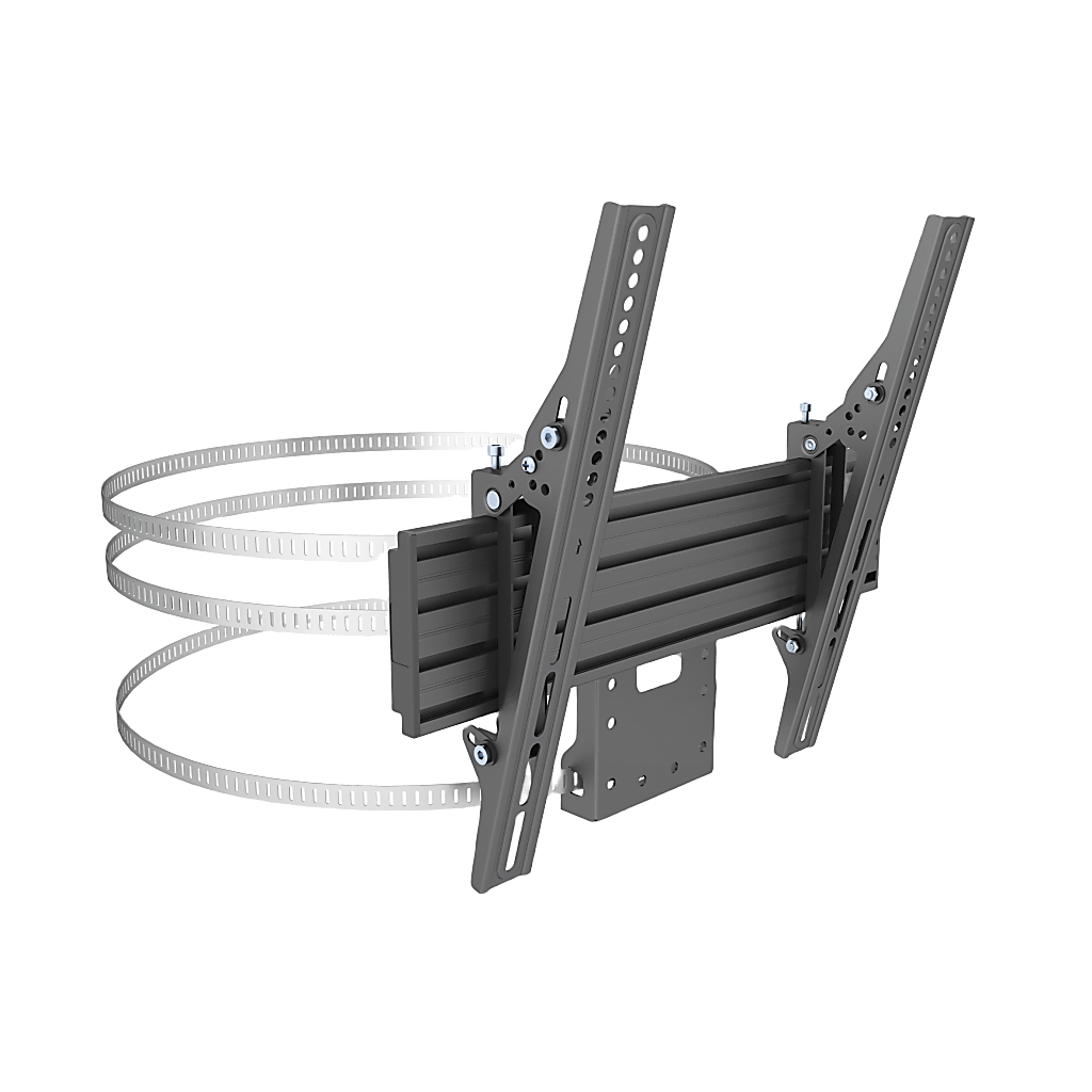 MONTAJE PARA PANTALLAS DE 32 A 65 PULGADAS EN COLUMNA| VESA 100 X 100 HASTA 400 X 400 | COLOR NEGRO| CAP. MAX 35KG-Monitores Pantallas y Mobiliario-EPCOM INDUSTRIAL-Bsai Seguridad & Controles