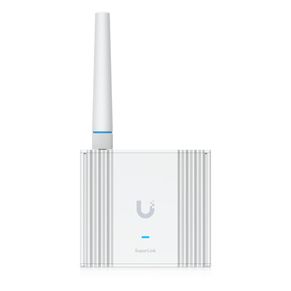 GATEWAY SUPERLINK INALÁMBRICO DE LARGO ALCANCE Y BAJA LATENCIA PARA SENSORES UNIFI PROTECT CON ALCANCE DE HASTA 2 KM, ALIMENTACIÓN POE/USB-C Y MONTAJE EN PARED O RIEL DIN