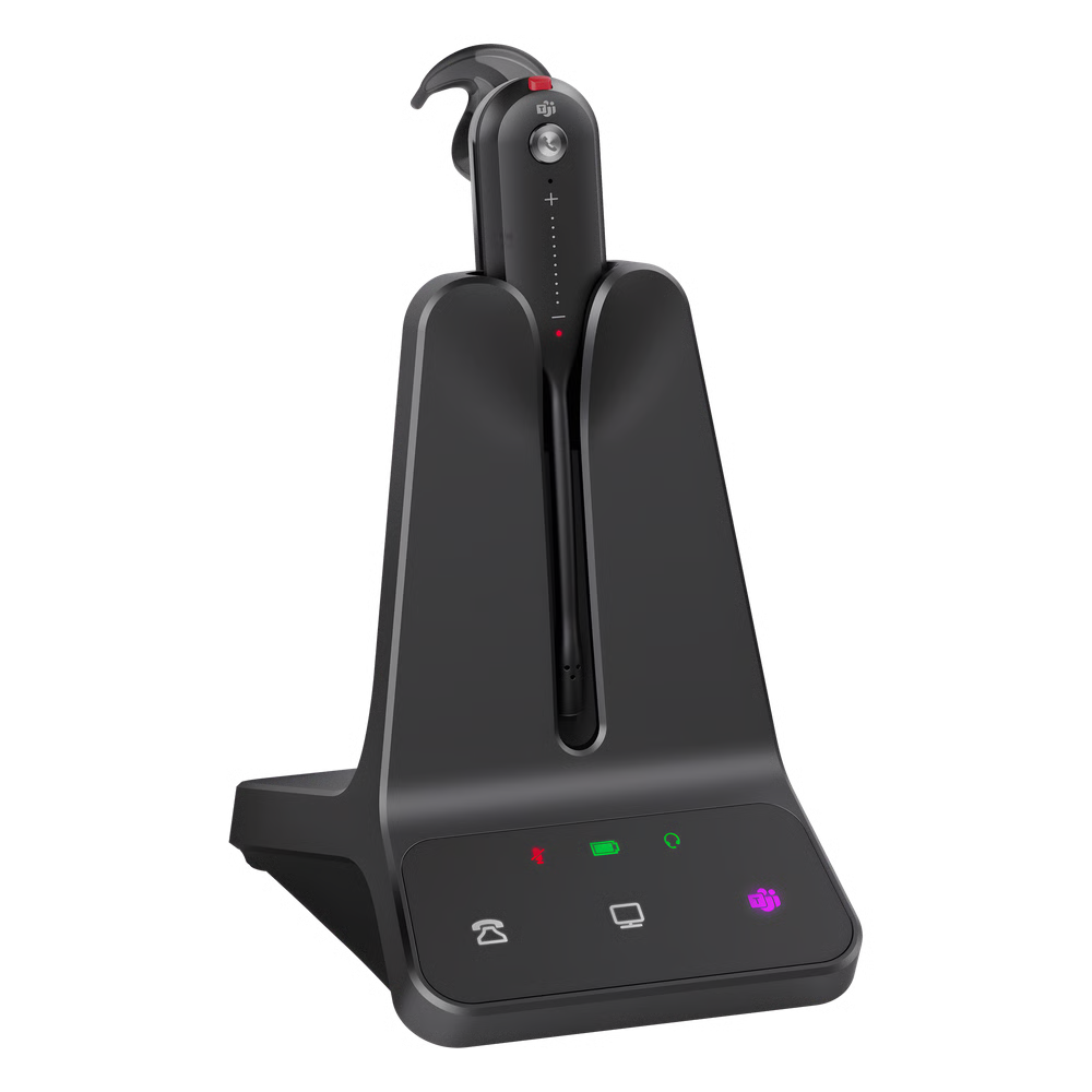 AURICULAR DECT INALÁMBRICO WH63 E2 DE YEALINK CON CERTIFICACIÓN TEAMS Y CANCELACIÓN DE RUIDO PROFESIONAL