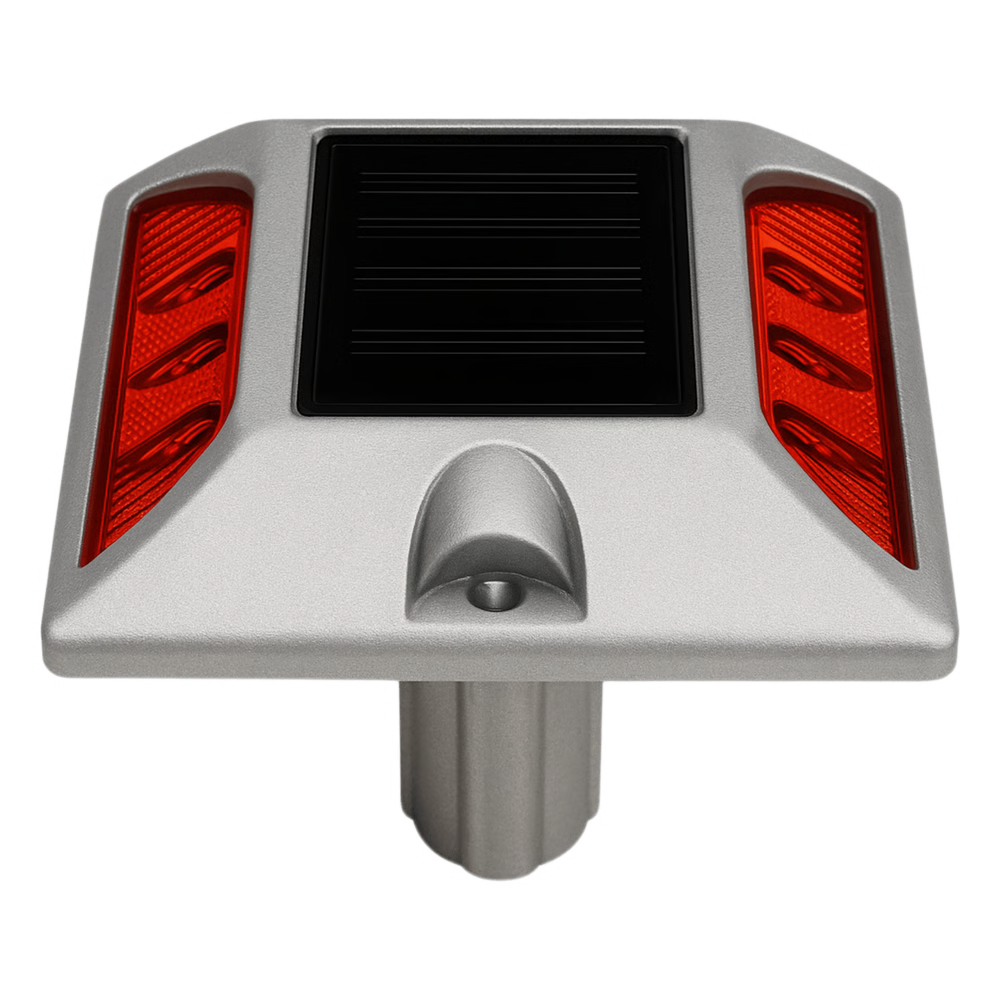 LUZ LED PARA SEÑALIZACION DE CARRETERAS AC-LED / 6 LED ULTRABRILLANTES INTERMITENTES / AUTONOMÍA 108 HORAS / DISTANCIA VISUAL 800 M / IP68 / CAPACIDAD DE CARGA 20000 KG / TEMPERATURA -25°C A +75°C