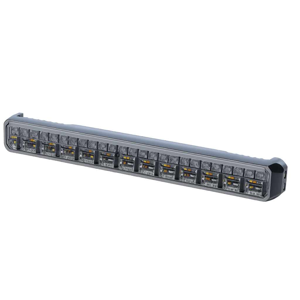LUZ AUXILIAR DE 45 LEDS ROJO, AZUL Y BLANCO, 11.42", 12 A 24 VCD