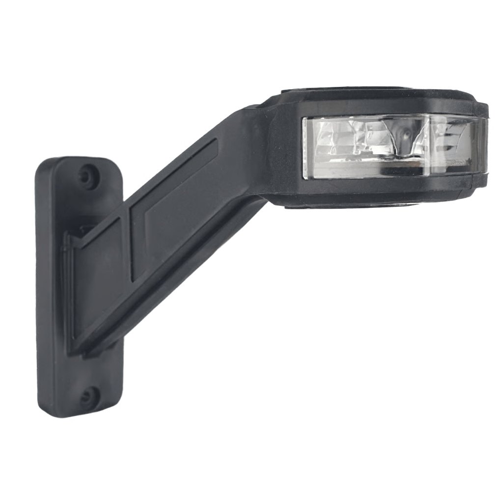 LUZ AUXILIAR LED, TIPO BANDERA LATERAL IZQUIERDA, DE POLICARBONATO Y CAUCHO CON MONTAJE DE BRAZO