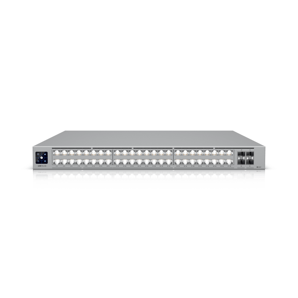UNIFI SWITCH USW-PRO-XG-48 / CAPA 3 / 48 PUERTOS (32 × 10 GBE, 16 × 2,5 GBE) + 4 PUERTOS SFP28 25 G