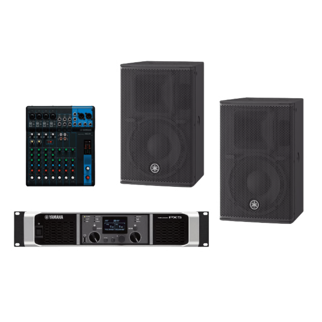 KIT REFUERZO SONORO Y MIXER | INCLUYE 2 BOCINAS CHR10 | AMPLIFICADOR PX5 | MEZCLADOR MG10 | IDEAL PARA PA