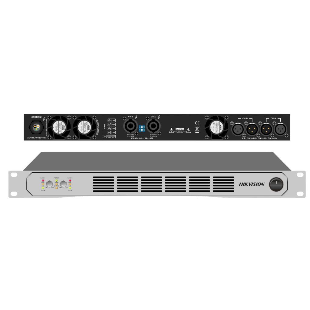 AMPLIFICADOR DE POTENCIA PROFESIONAL  / 250W 2-ZONAS / CLASE D / EFICIENCIA 90% / MODOS ESTÉREO Y PUENTE / PFC DE BANDA ANCHA / PROTECCIÓN INTEGRAL / 1U COMPACTO
