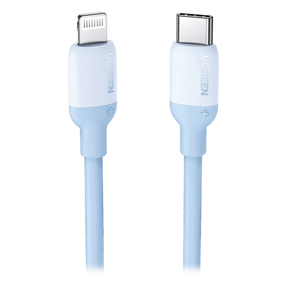 CABLE USB-C A LIGHTNING / CERTIFICADO MFI / 1 METRO / ADECUADO PARA IPHONE, IPAD, IPOD / CARGA RÁPIDA PD 20W /  SINCRONIZACIÓN DE DATOS DE HASTA 480 MBPS / GOMA DE SILICONA Y  TPE. / SUAVE AL TACTO / COLOR NAVY BLUE