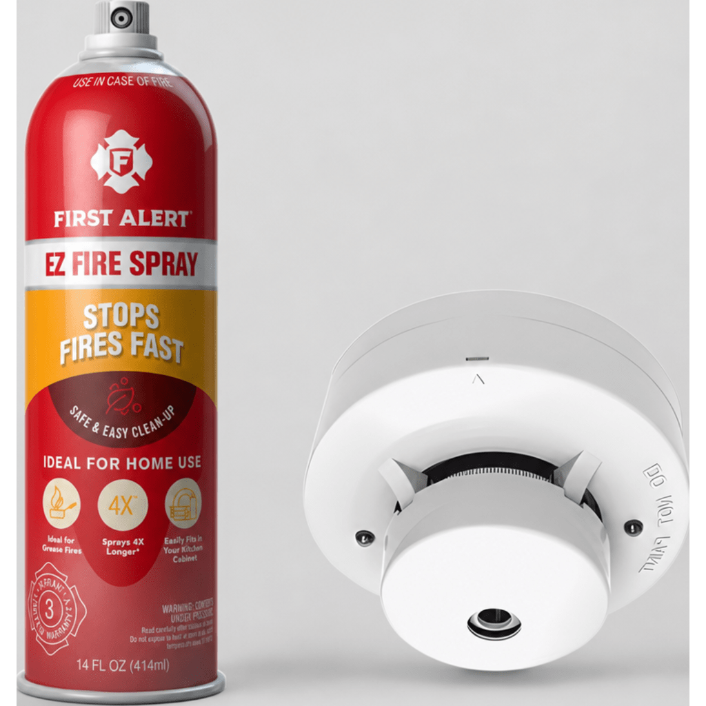 HIKVISION KITAF400DSMK4 - KIT PROTECCIÓN CONTRA INCENDIOS / EXTINTOR AEROSOL 100 ML / CLASES A-B-C / DETECTOR HUMO 4 HIL