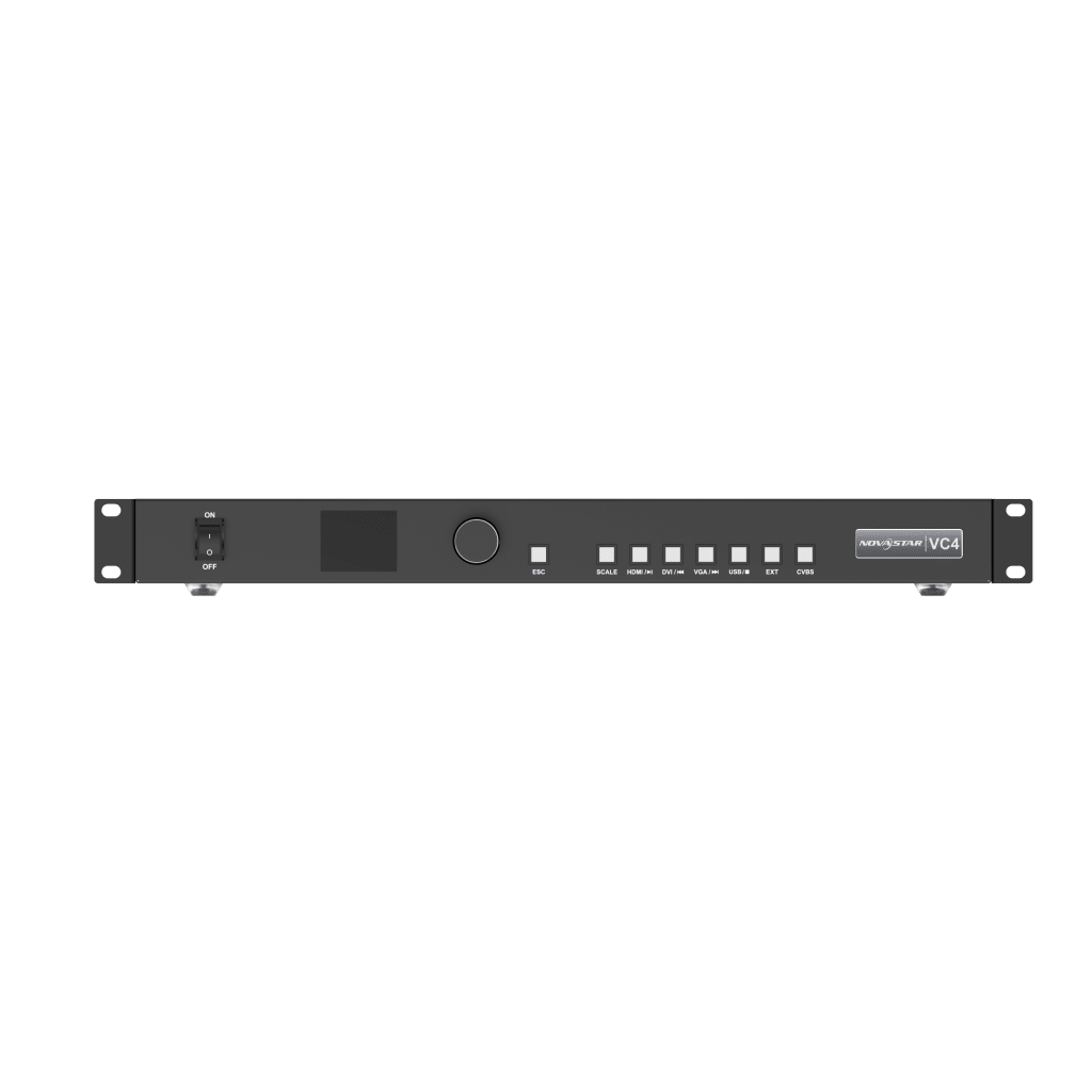 CONTROLADOR DE VIDEO LED VC4 / 4 PUERTOS GIGABIT ETHERNET / ENTRADAS HDMI 1.3, DVI, VGA, CVBS / SALIDA MÁXIMA 2.6 MP / COMPATIBILIDAD CON RS232