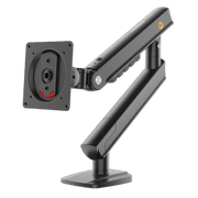 BRAZO ERGONÓMICO PARA MONITOR / SOPORTE 17\"-32\" / CARGA 2-7 KG / AJUSTE DE TENSIÓN / ROTACIÓN ±90° / INSTALACIÓN ABRAZADERA O PASACABLES