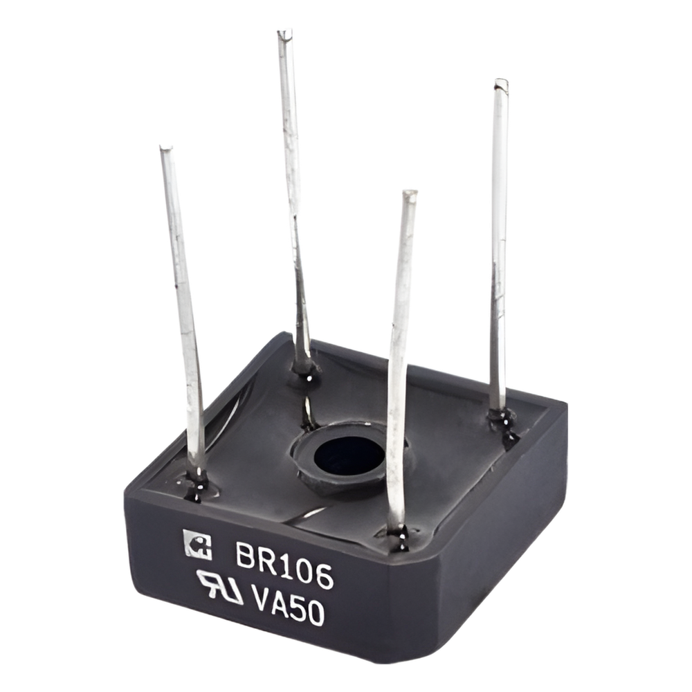 SYSCOM 583-BR106 - PUENTE RECTIFICADOR / 10A / 600V PRV / 19.6MM / 0.64 FT / PCB
