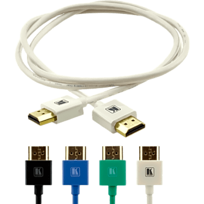 CABLE HDMI ULTRA DELGADO / 4K@60HZ 4:4:4 / 18 GBPS / ETHERNET / CONECTOR DELGADO 16 MM / 1.8 M (5.9 FT) / BLANCO