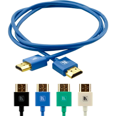 CABLE HDMI ALTA VELOCIDAD / 4K@60HZ 4:4:4 / 18 GBPS / CONECTOR DELGADO 16 MM / 0.9 M (2.95 FT) / TRIPLE BLINDAJE / ETHER