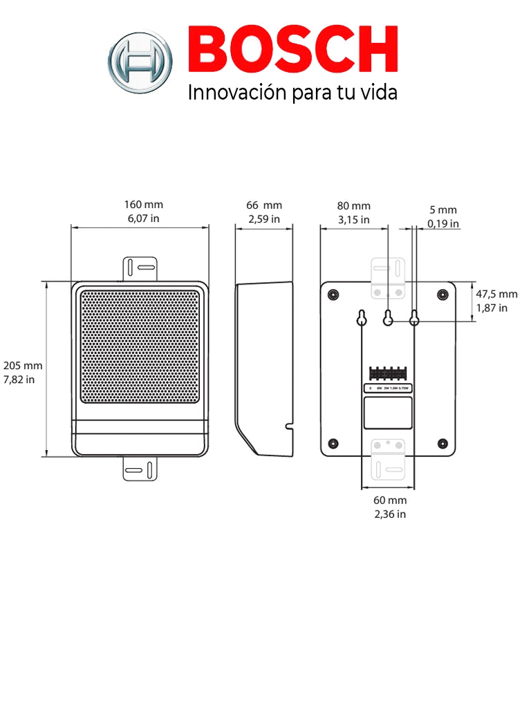 BOSCH M_LB10UC06FL- ALTAVOZ 6W/ CAJA ACUSTICA PLANA/ COLOR BLANCO-Altavoces-BOSCH-RBM1380003-Bsai Seguridad & Controles