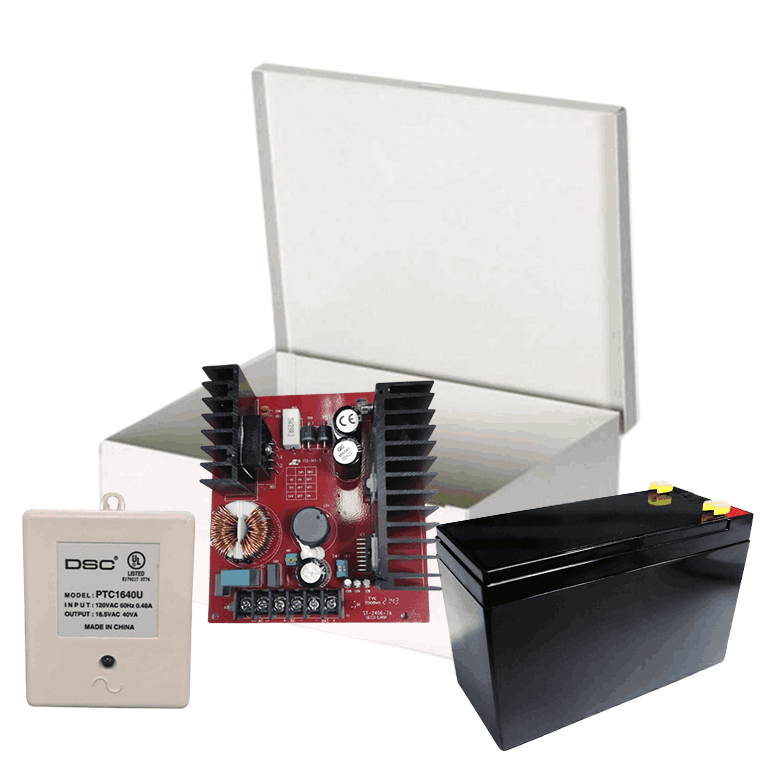 SECO-LARM KIT FUENTE DE PODER 7 - KIT DE PODER CONTIENE 1 FUENTE DE PODER DE 7 AMP, BATERIA DE RESPALDO 7 AMPERES, TRANSFORMADOR Y GABINETE-Accesorios - Alarmas-SECO-LARM-Bsai Seguridad & Controles