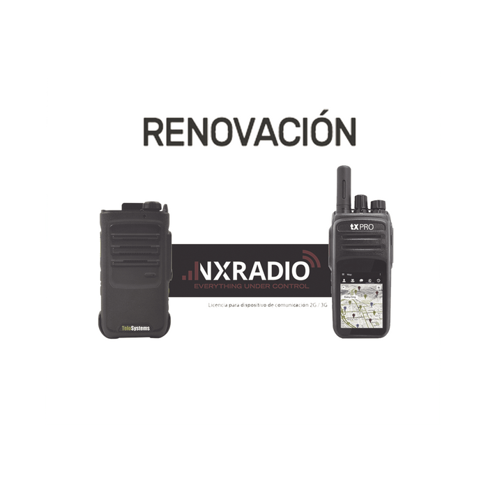 RENOVACION DE SERVICIO ANUAL NXRADIO PARA TERMINALES NXPOC130, RG360 Y M5-Radios LTE-NXRADIO-RENOVACIONNXRADIOTERMINAL-Bsai Seguridad & Controles