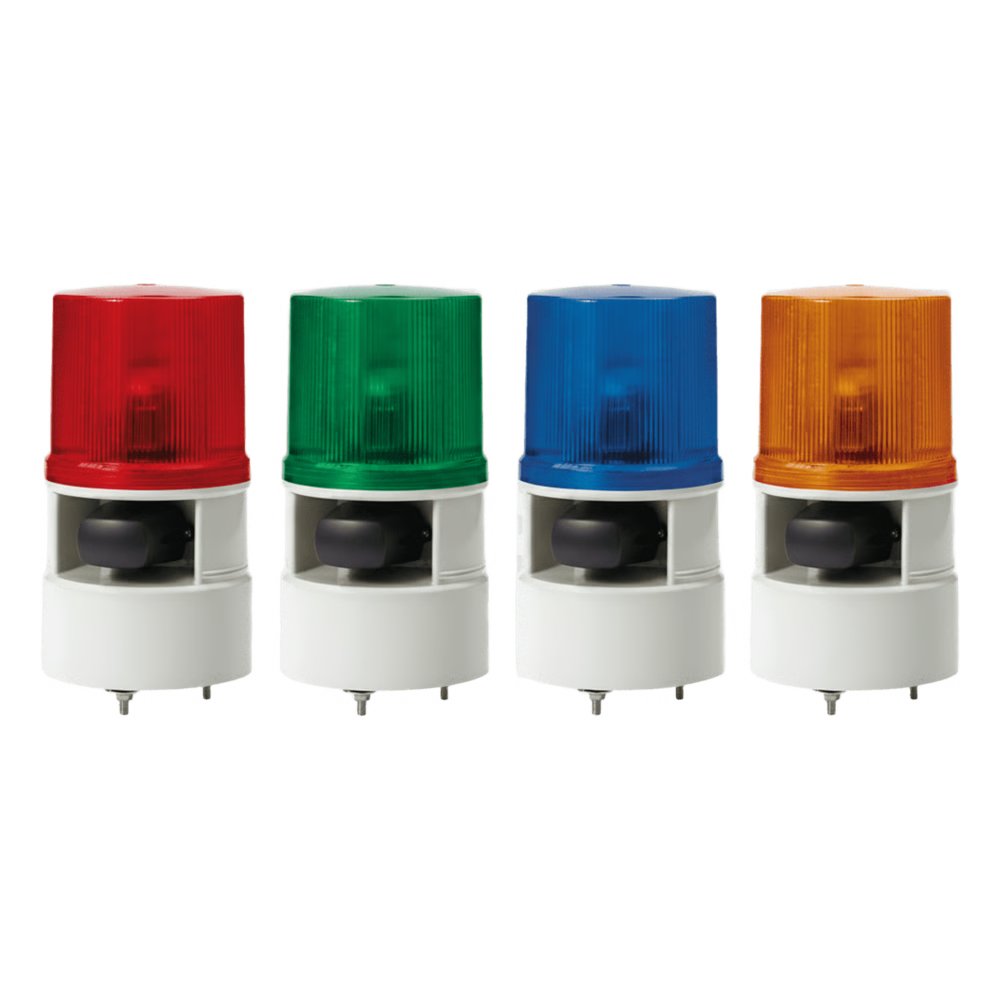 LUZ DE ADVERTENCIA COLOR AZUL CON SIRENA INCORPORADA CON 5 TONOS MÁX. 105 DB EN 110-220 VCA