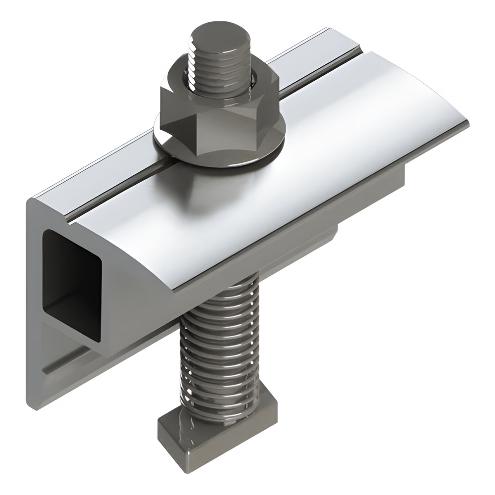 ABRAZADERA FINAL / END CLAMP / COMPATIBLE CON MÓDULOS 30-40 MM / PARA SISTEMAS N RAIL Y S RAIL  BASEL / FIJACIÓN DE PANELES SOLARES