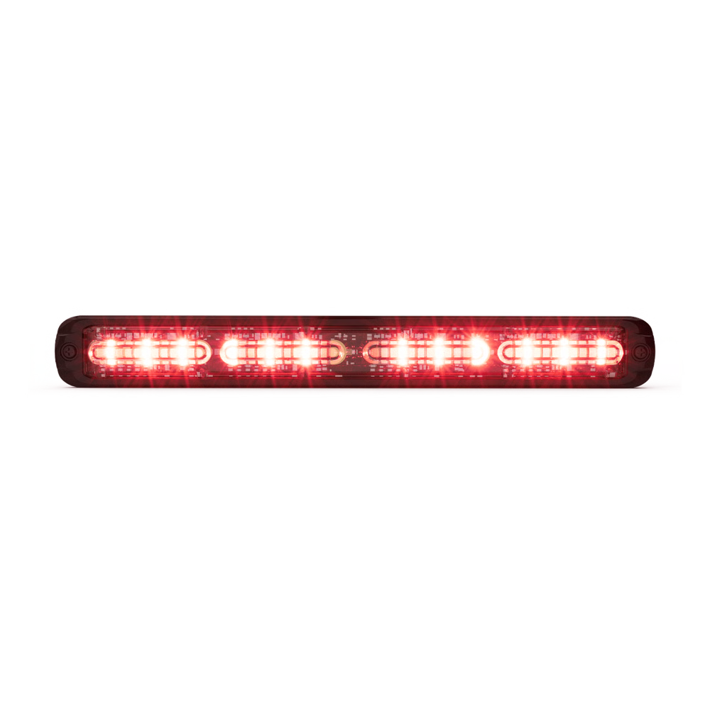 LUZ DE ADVERTENCIA GIGA THIN DE 48 LED, QUADCOLOR ROJO/AZUL/AMBAR/BLANCO ,11 PULGADAS, CON FUNCIONALIDAD DE DIRECTOR DE TRAFICO