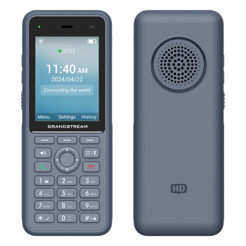 TELÉFONO IP WI-FI INALÁMBRICO WP836 / WI-FI 6 DOBLE BANDA / IP69K RESISTENTE A EXTERIORES / BATERÍA 3000 MAH / 4 CONFERENCIAS / BLUETOOTH INTEGRADO / USB TIPO C / COMPATIBILIDAD CON CÓDEC OPUS HD