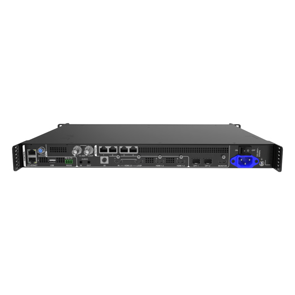 CONTROLADOR ALL-IN-ONE VX400 PRO / PROCESAMIENTO DE VIDEO 4K×2K@60HZ / 4 PUERTOS ETHERNET GIGABIT / 2.6 MILLONES DE PÍXELES / 6 CAPAS DE VIDEO / FIBRA ÓPTICA 10G / USB 3.0 PLAYBACK / CONTROL REMOTO