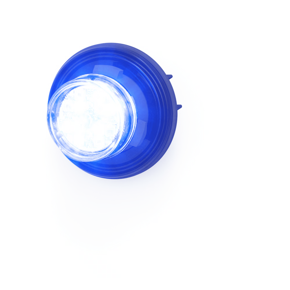 ESTROBO OCULTO DE 12 LED, ROJO/AZUL, LENTE TRANSPARENTE, BISEL NEGRO
