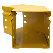 CHFIBER CURVA HORIZONTAL A 45° DE ALUMINIO PERALTE 4" ANCHO 4" RADIO 8" CON RECUBRIMIENTO EN PINTURA EPÓXICA, INCLUYE TAPA , UN PAR DE COPLES Y TORNILLERÍA.