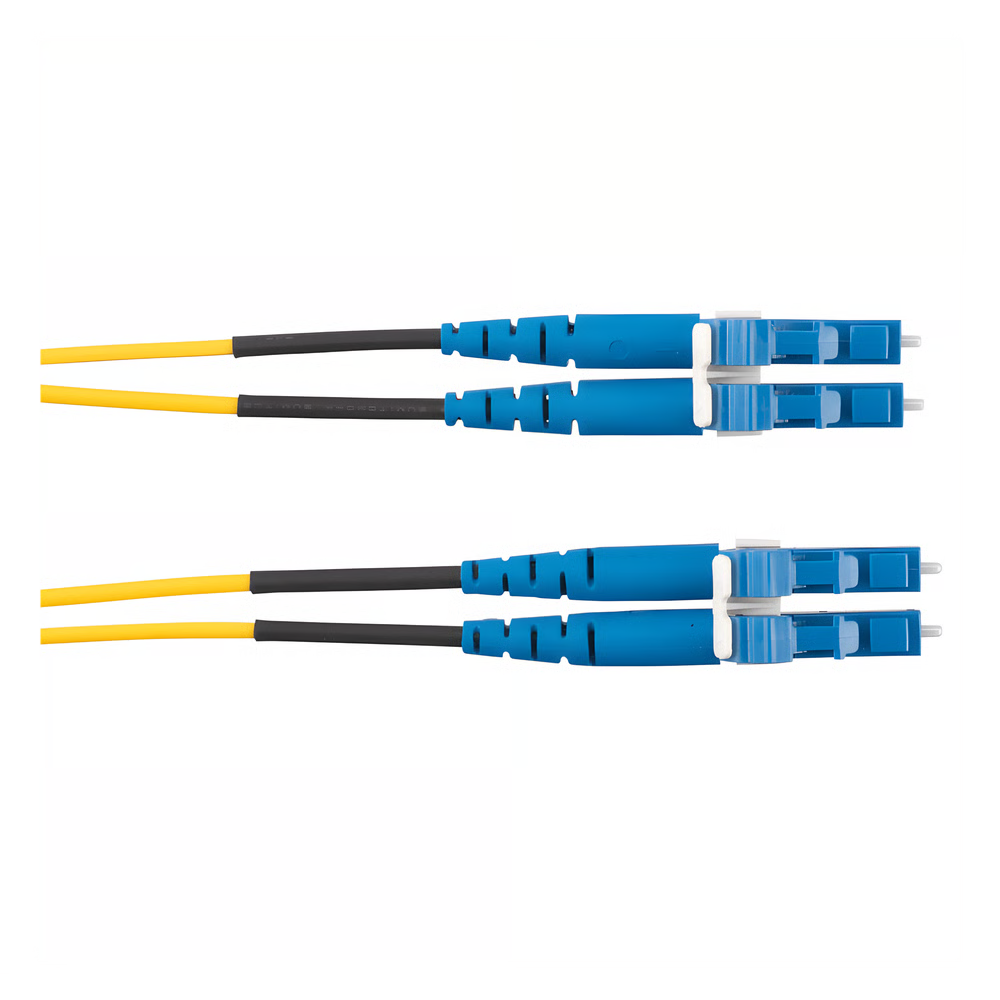 JUMPER DE FIBRA OPTICA MONOMODO 9/125 OS2, LC-LC DUPLEX, LSZH (CERO HALÓGENOS), COLOR AMARILLO, 2 METROS (6.56 PIES)