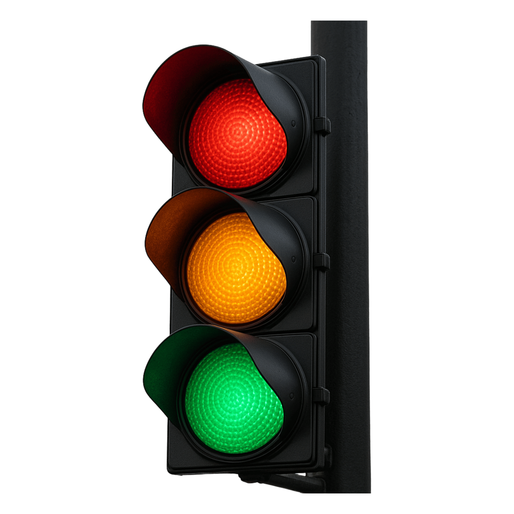 ACCESSPRO PROLIGHTLEDT4M - SEMÁFORO DE SEÑALIZACIÓN LED / 3 COLORES ROJO-AMARILLO-VERDE / 204 LEDS POR COLOR / 400-600 C