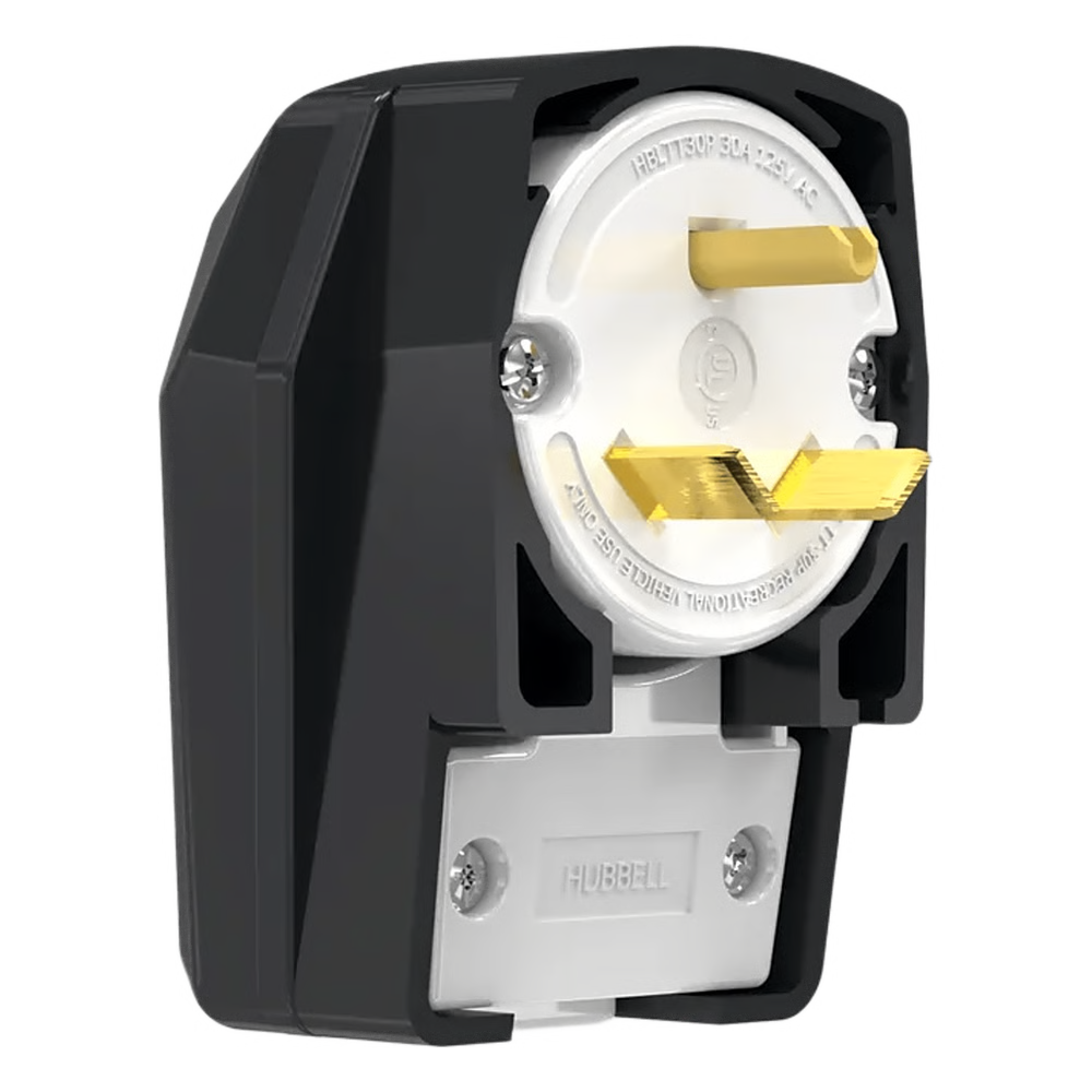 Clavija industrial extra pesada / 30A 125V / nema TT-30P / 2 polos 3 hilos / UL tipo 3R / exterior - HUBBELL