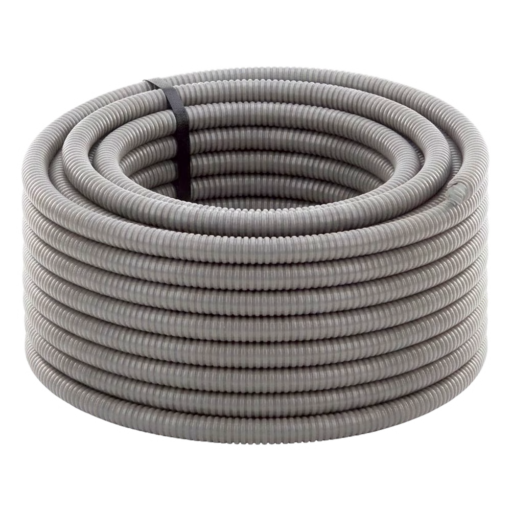 TUBO FLEXIBLE TIPO LIQUIDTIGHT DE 1/2" (13 MM) / ACERO + PVC /  ROLLO DE 20 METROS.