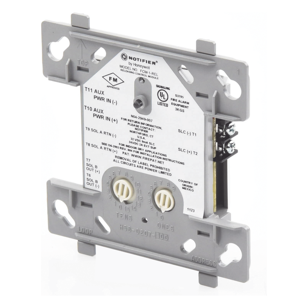 NOTIFIER FCM-1-REL - MÓDULO DE CONTROL DE DESCARGA DIRECCIONABLE / PROTOCOLO REDUNDANTE / 24 VDC / CLASE A O B / SUPERVI