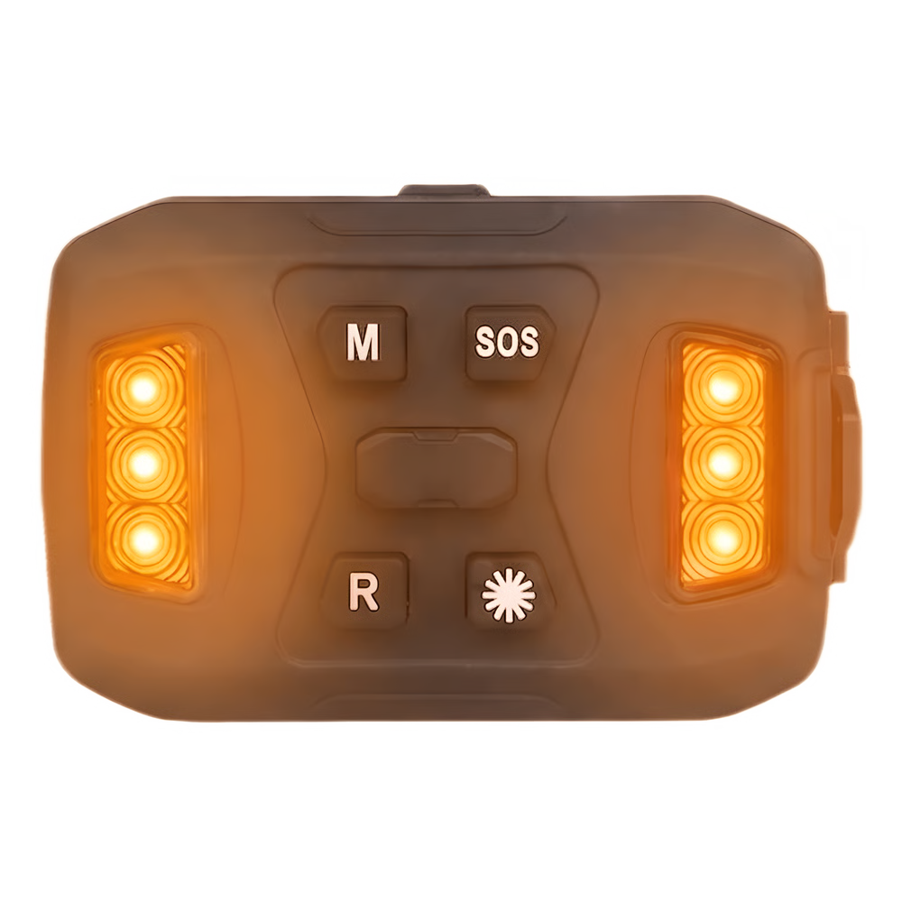 LUZ AUXILIAR RECARGABLE, 26 LEDS, ROJO/AZUL/BLANCO, INCLUYE CLIP Y BASE MAGNÉTICA