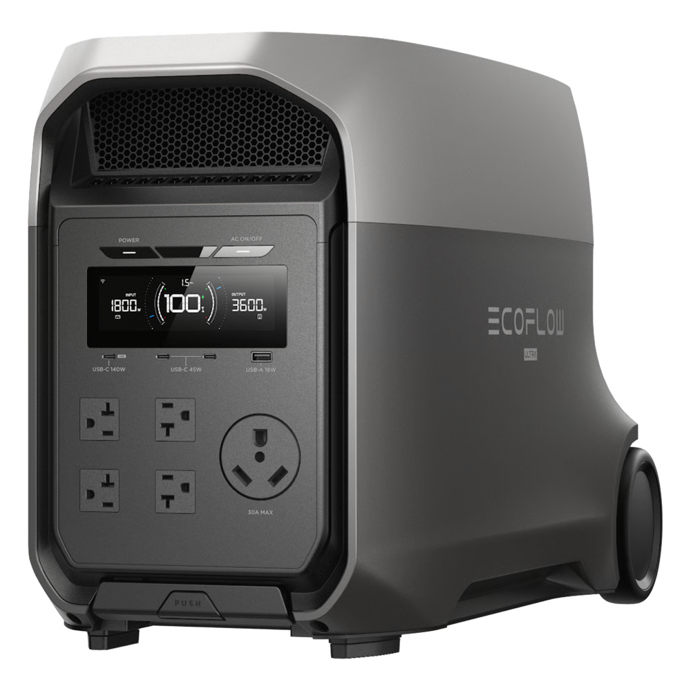 ESTACIÓN DE ENERGÍA PORTÁTIL ECOFLOW DELTA 3 ULTRA, 3072WH, BATERÍA LIFEPO4, SALIDA 3600W (SURGE 7200W)