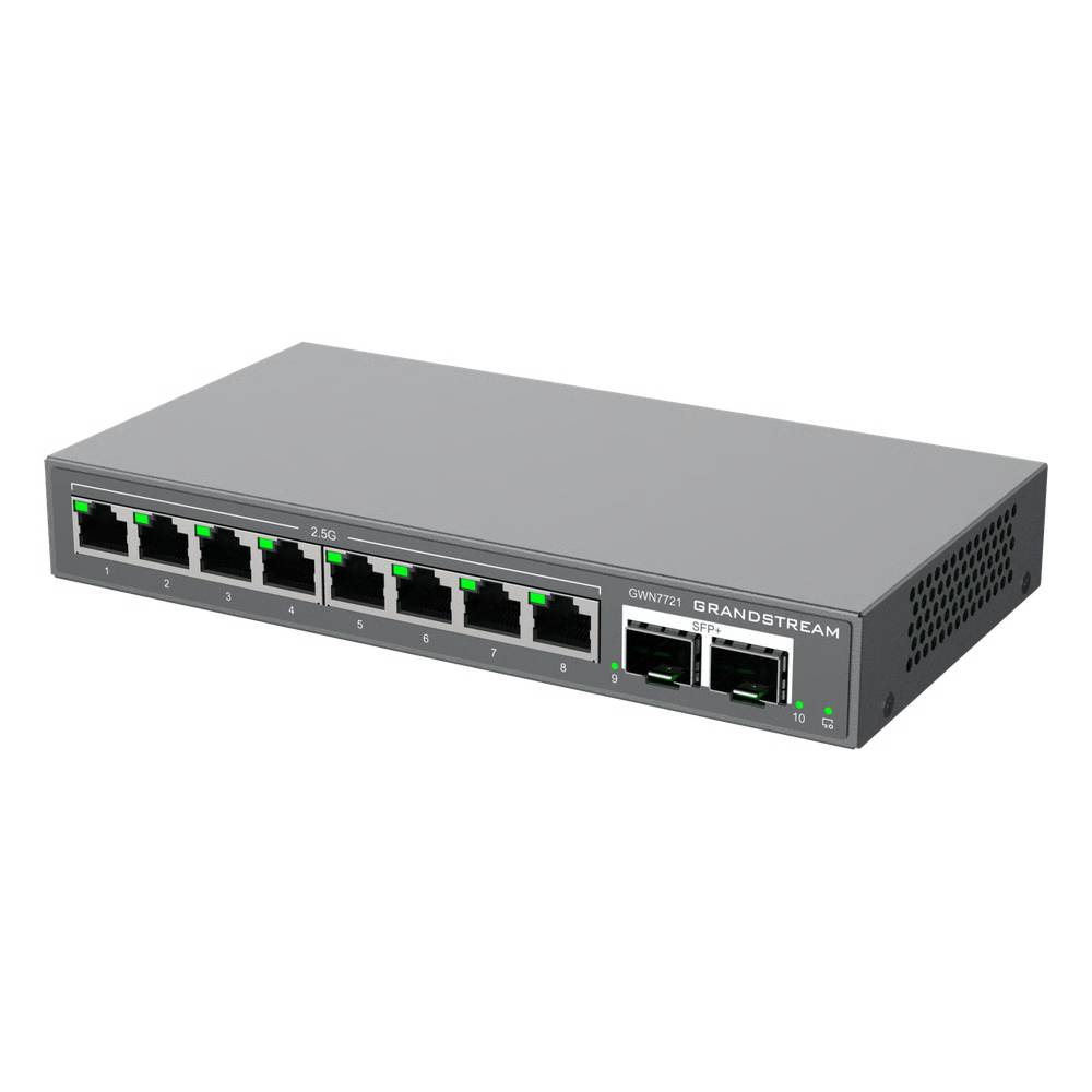 SWITCH L2 LITE ADMINISTRABLE DE 10 PUERTOS / 8 PUERTOS ETHERNET 2.5 GIGABITS / 2 PUERTOS SFP+ 10 GIGABITS / VLAN / QOS / MONTAJE EN ESCRITORIO O PARED / COMPATIBLE CON GDMS