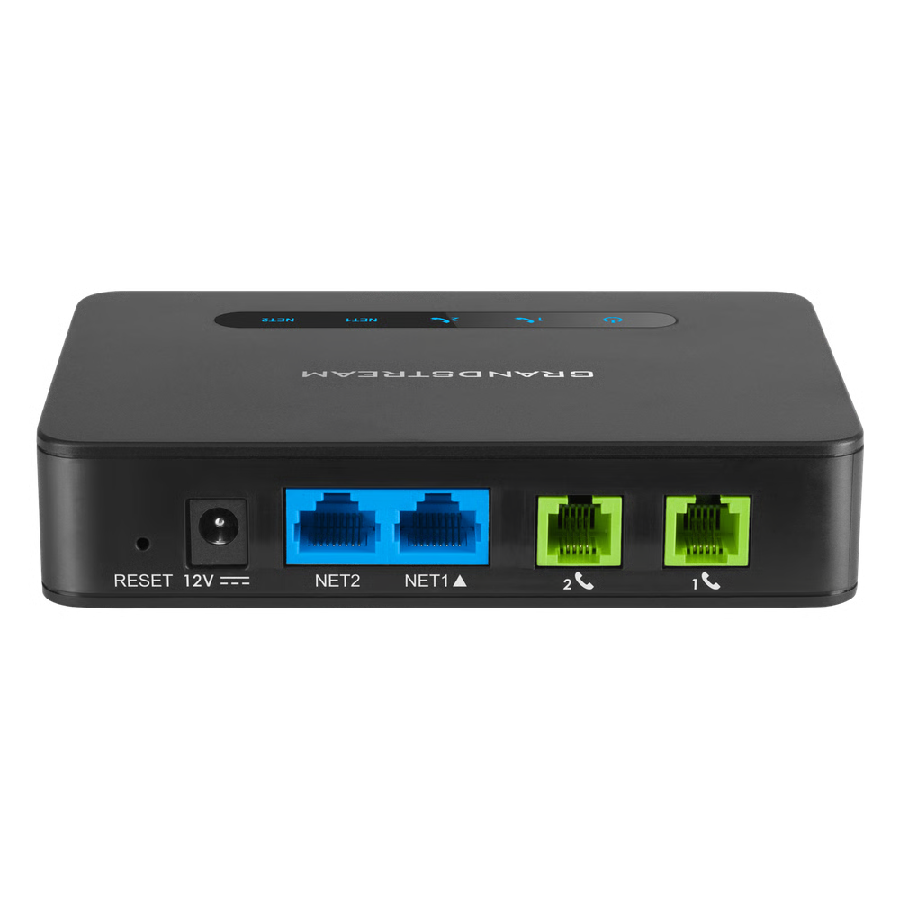 ADAPTADOR DE TELÉFONO ANALÓGICO ATA 2 PUERTOS FXS (CONECTAR TELÉFONO ANÁLOGO) CON ROUTER NAT GIGABIT / COMPATIBLE SIP / CIFRADO AES REFORZADO / CALIDAD DE VOZ HD / SOPORTA FAX T.38 / ROUTER NAT ALTO RENDIMIENTO