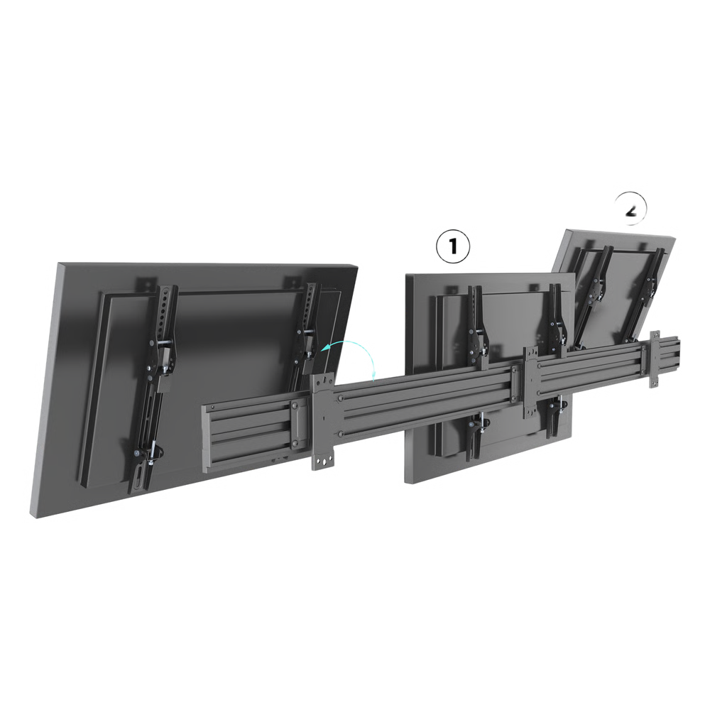 SOPORTE DE PARED PARA TV / RIEL TRIPLE 400T / CAPACIDAD 110 LBS (50 KG) / COMPATIBLE 32"-65" / VESA 100X100-600X400 MM / AJUSTE ÁNGULO 5°-15° / MONTAJE PROFESIONAL