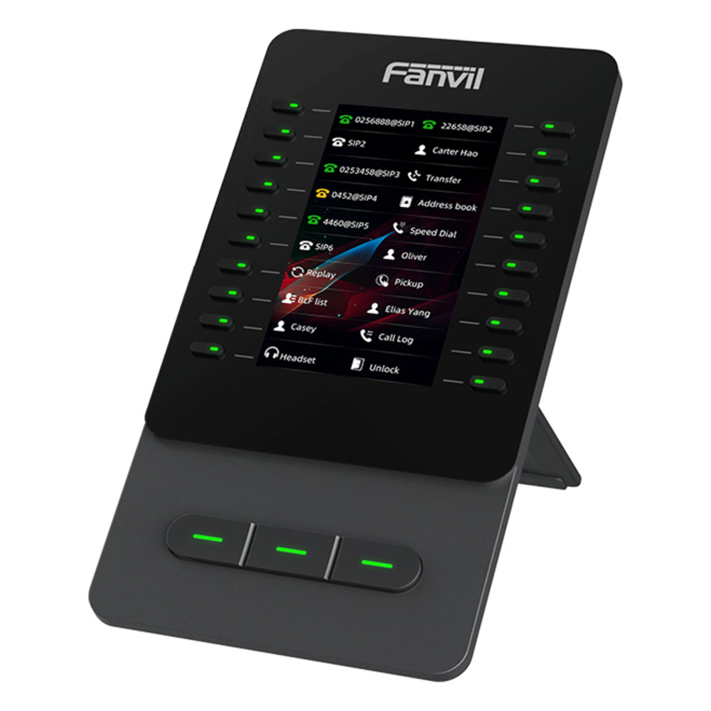 MÓDULO DE EXPANSIÓN EM60 CON PANTALLA A COLOR / 4.3 PULGADAS 480X272 / 60 TECLAS PROGRAMABLES DSS / USB TIPO-C / COMPATIBLE CON V65-V66-V66 PRO / CASCADA HASTA 4 MÓDULOS / CON SOPORTE AJUSTABLE
